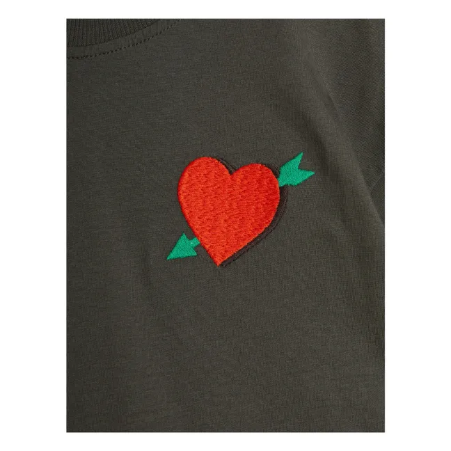 T-Shirt Herz Mini Bio-Baumwolle | Schwarz