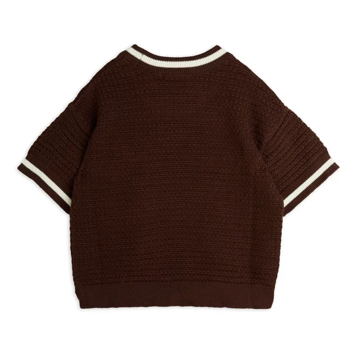 Pull Lézard Manches Courtes Coton Bio | Marron- Image produit n°2