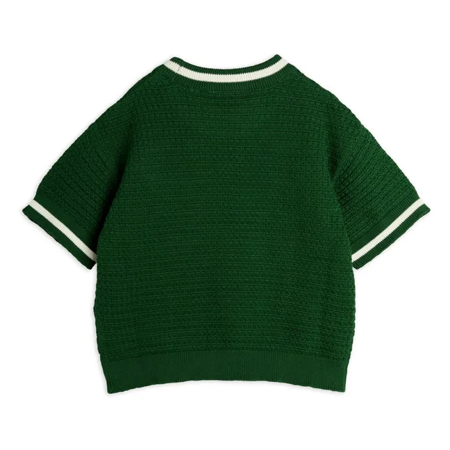 Pull Lézard Manches Courtes Coton Bio | Vert