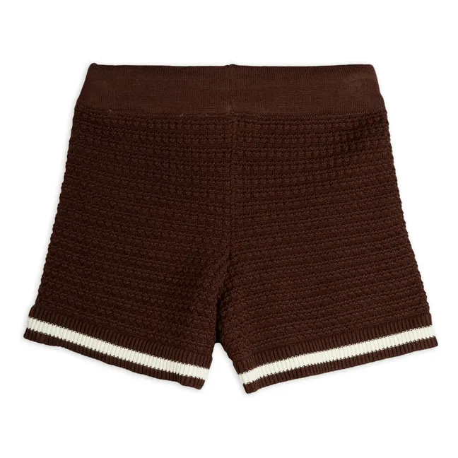 Häkel-Shorts aus Bio-Baumwolle | Braun