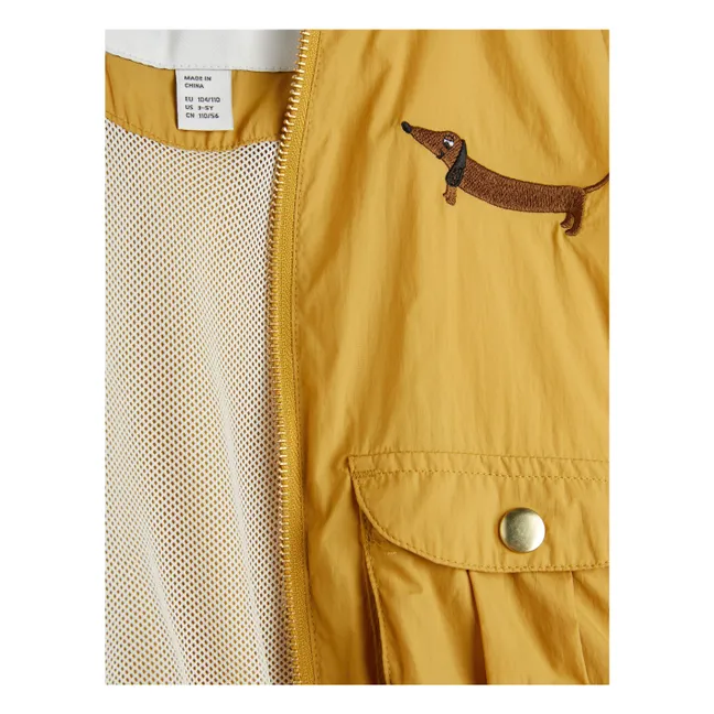 Recycled Fiber Baseball Jacket | Mustard