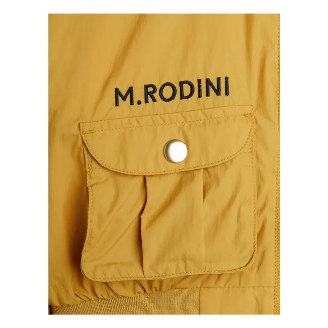 Recycled Fiber Baseball Jacket | Mustard