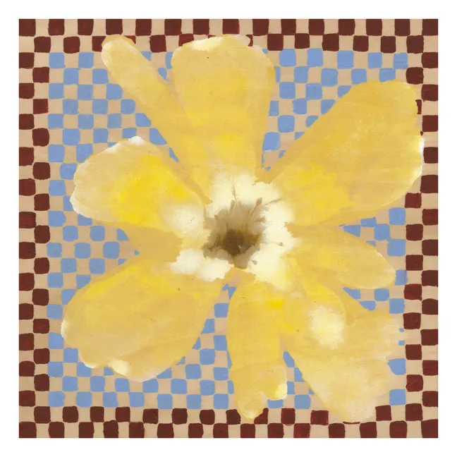 Affiche Flower with Checks 03 par Liat Greenberg