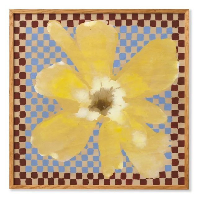 Affiche Flower with Checks 03 par Liat Greenberg
