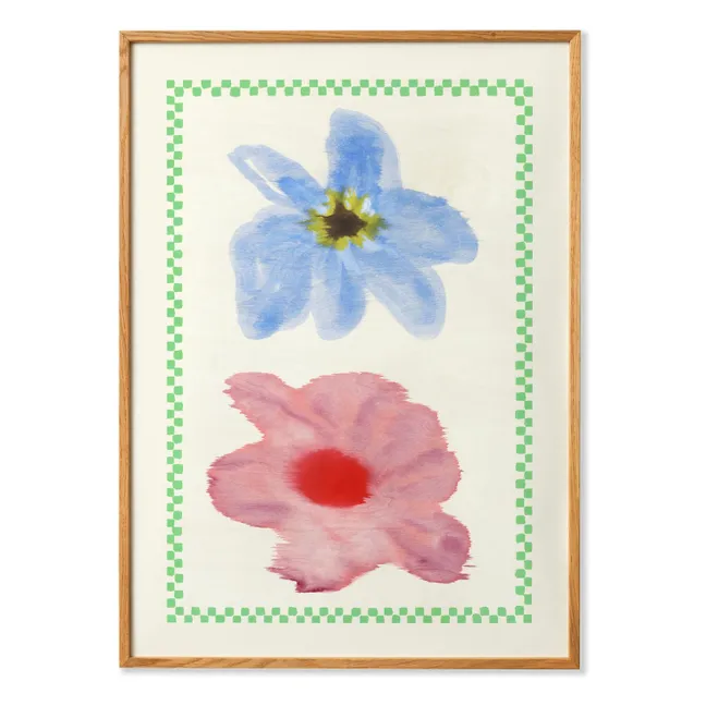 Affiche Flower with Checks 01 par Liat Greenberg