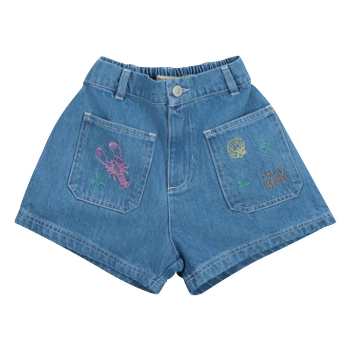 Short Coquillage Kostas | Bleu jean- Image produit n°0