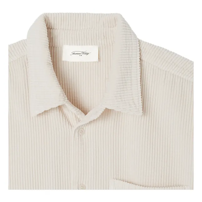 Camicia in velluto a coste Padow | Ecru