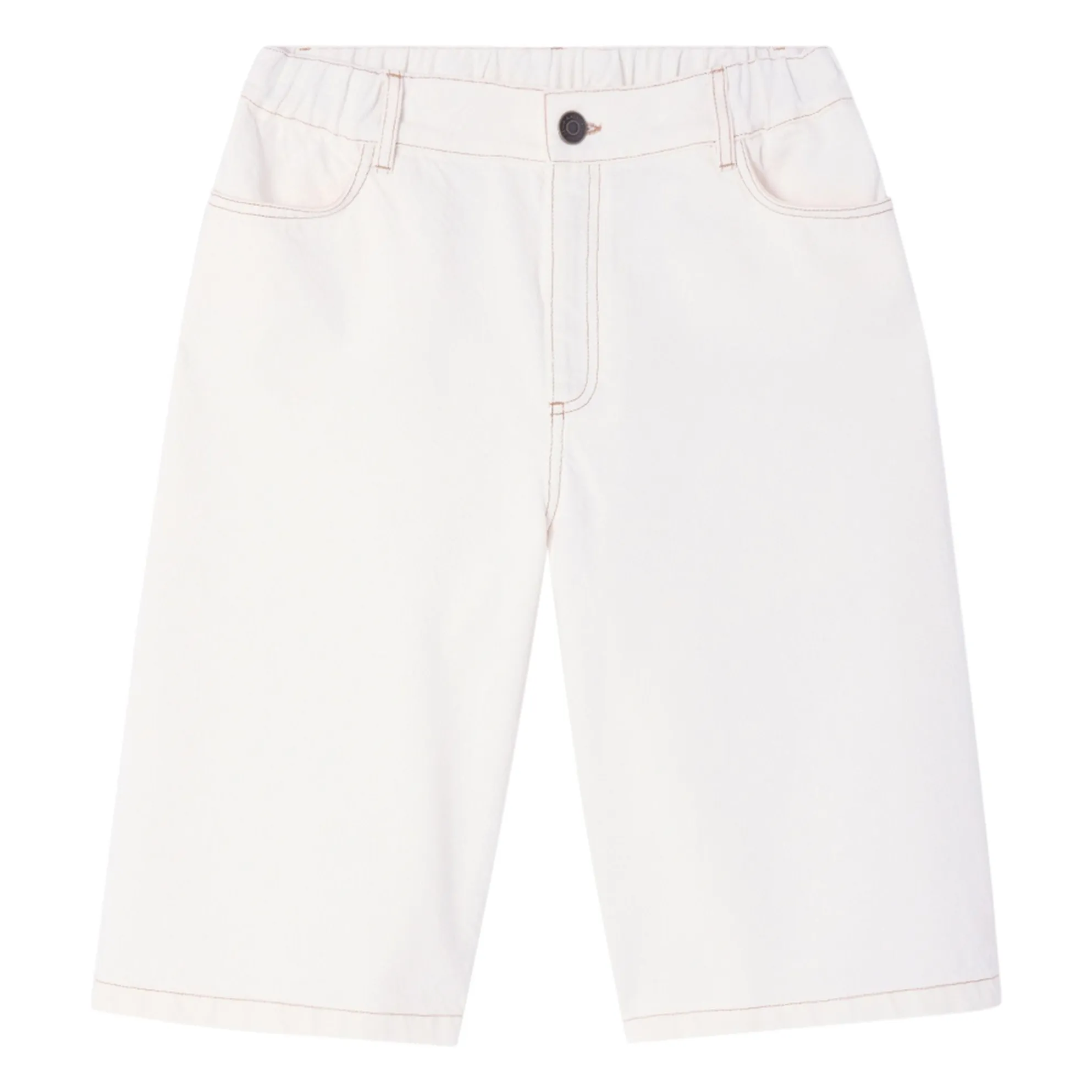 American Vintage White Jozstreet Recycled Fiber Bermuda Shorts
