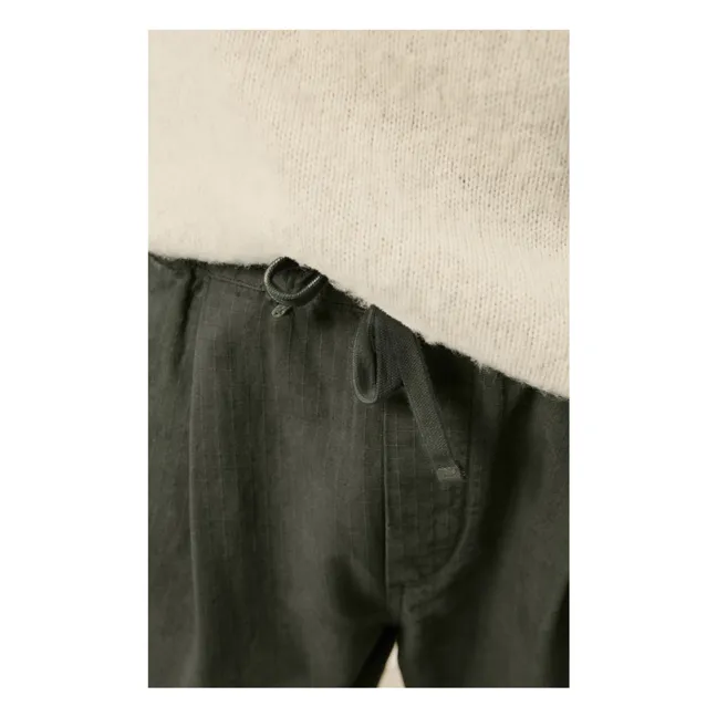 Pantaloni in cotone biologico Rybybay | Verde militare