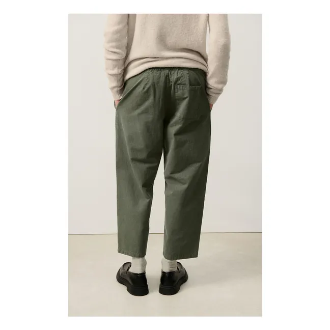 Pantaloni in cotone biologico Rybybay | Verde militare