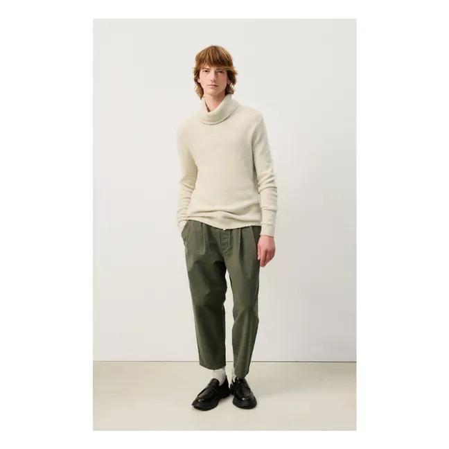 Pantalones de algodón orgánico Rybybay | Verde Kaki
