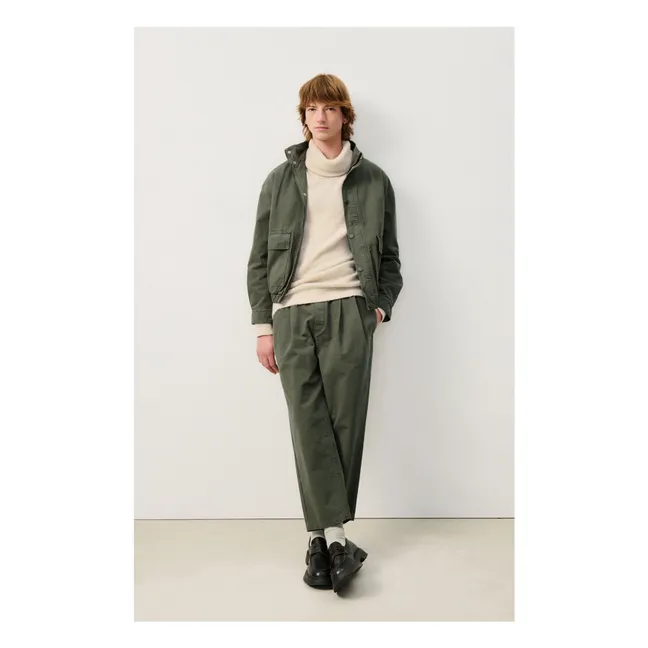 Pantaloni in cotone biologico Rybybay | Verde militare