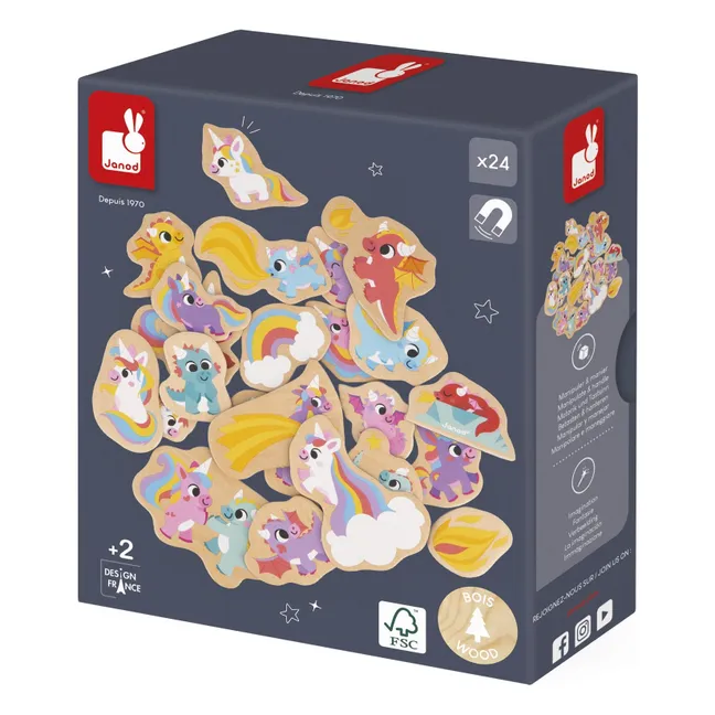 Imanes - Unicornios y Dragones - 24 piezas