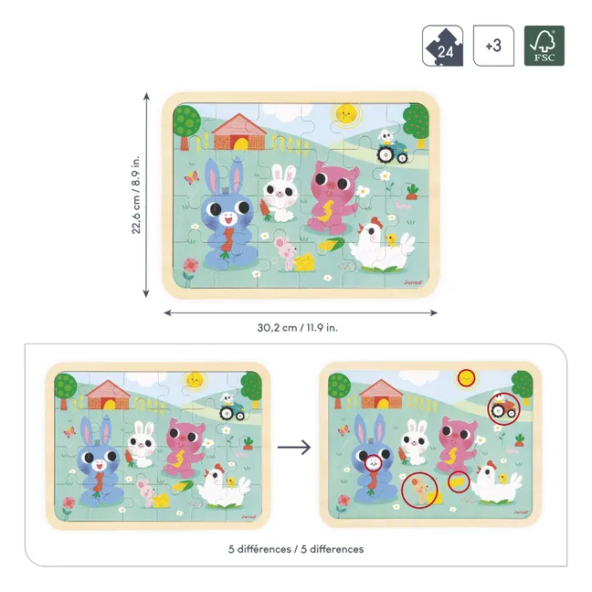 Puzzle de la granja - 24 piezas