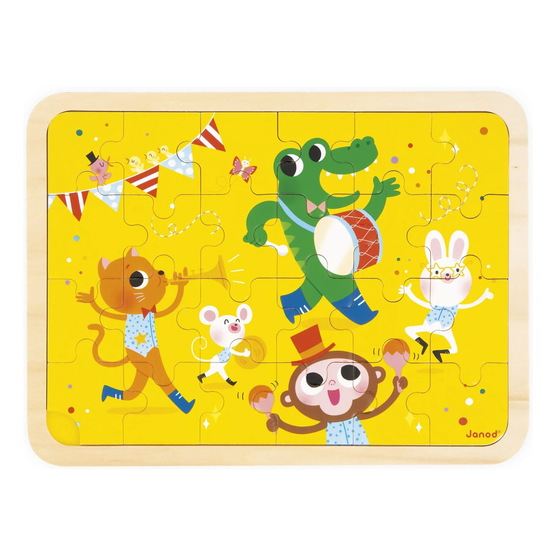 Janod Yellow C'est La Fête Puzzle - 24 Pieces