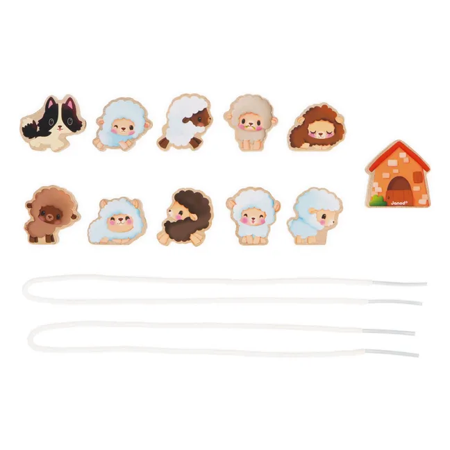 Sheep stringing beads