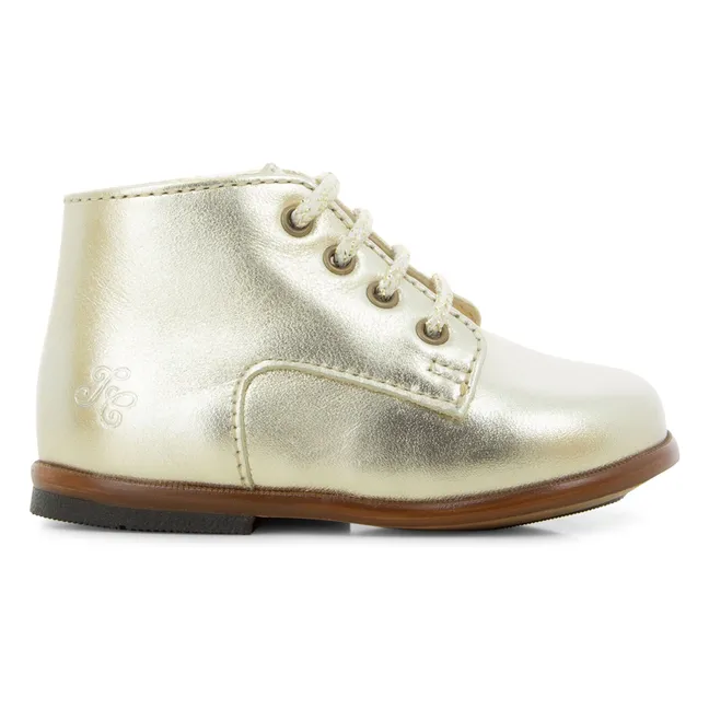 Lace-up Derbies | Gold
