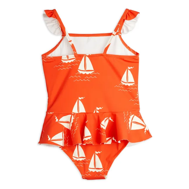 Badeanzug Bateau Bio-Baumwolle | Rot