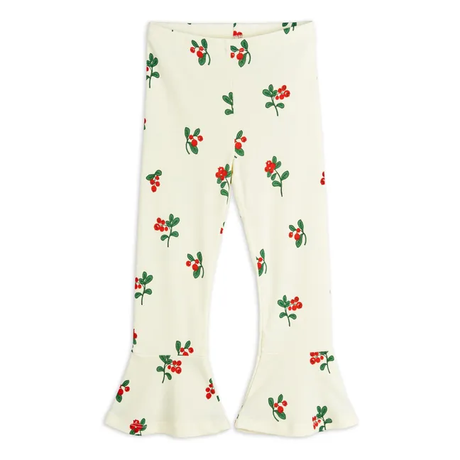 Pantalon Fleuri Coton Bio | Ecru