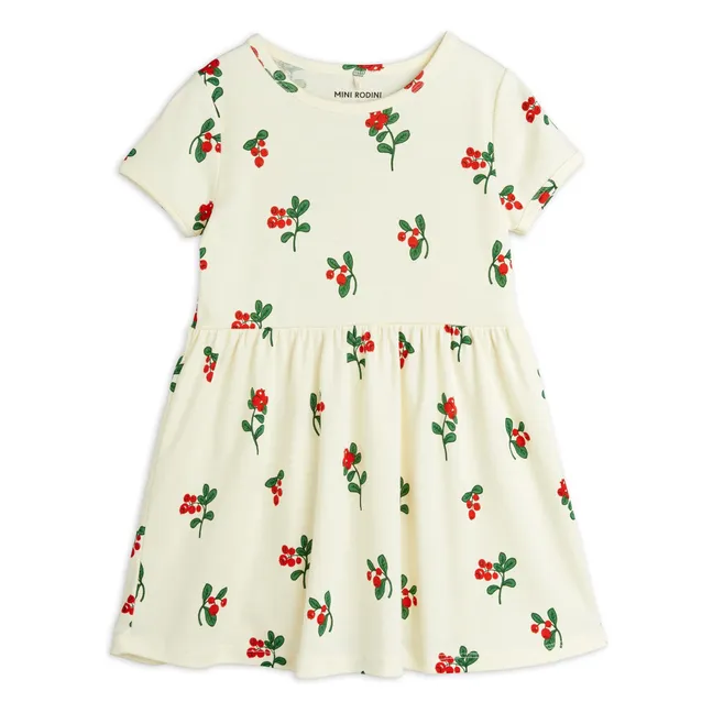 Organic Cotton Flower Dress | Ecru