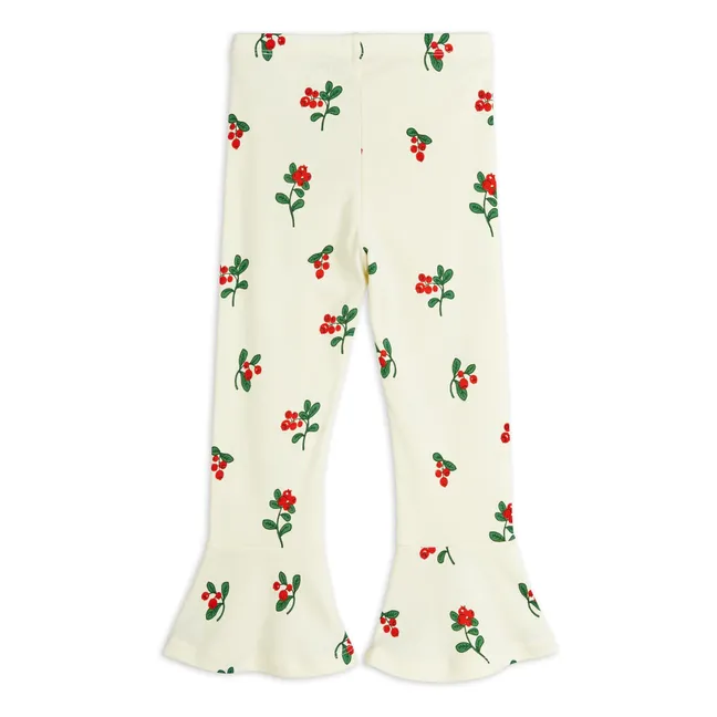 Pantalon Fleuri Coton Bio | Ecru