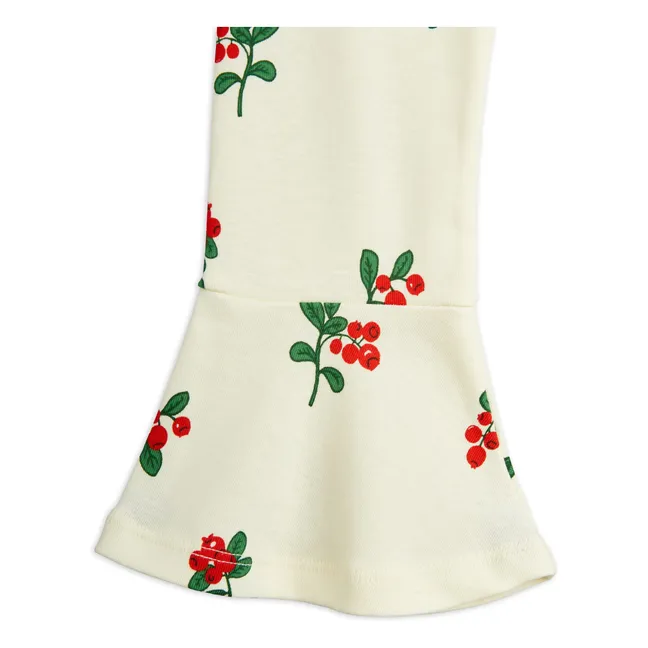 Pantalon Fleuri Coton Bio | Ecru