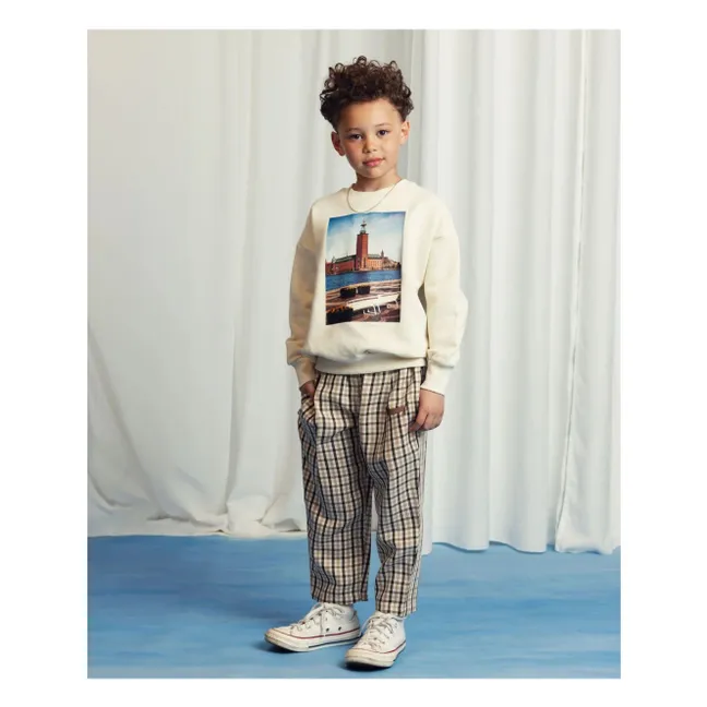 Gingham pants | Beige