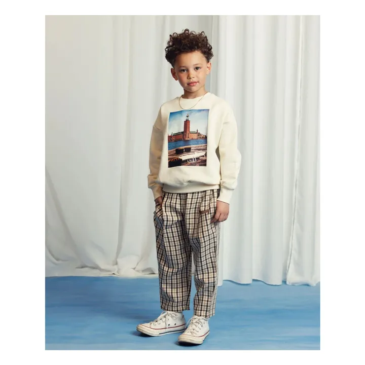 Gingham pants | Beige- Product image n°1