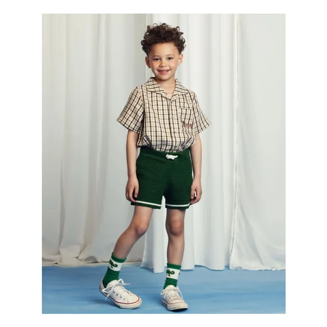 Gingham-Hemd | Beige