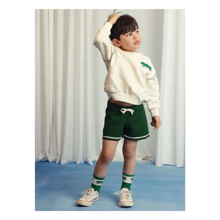 Sweat Lézard Coton Bio | Ecru- Image produit n°1