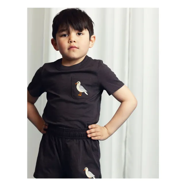 T-Shirt Möwe Bio-Baumwolle | Schwarz
