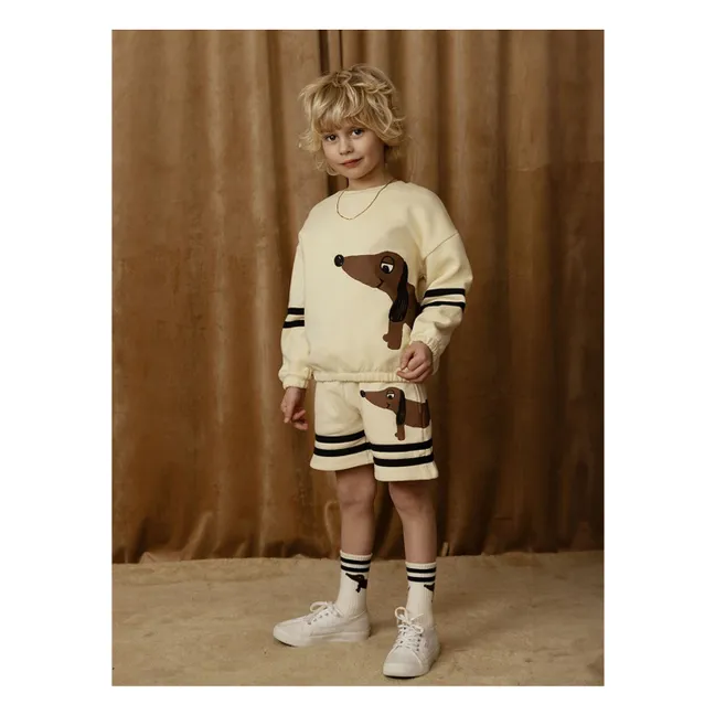 Organic Molleton Dog Shorts | Cream