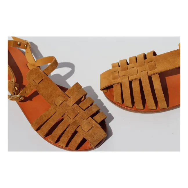 Fisherman Suede Sandalen | Kamelbraun