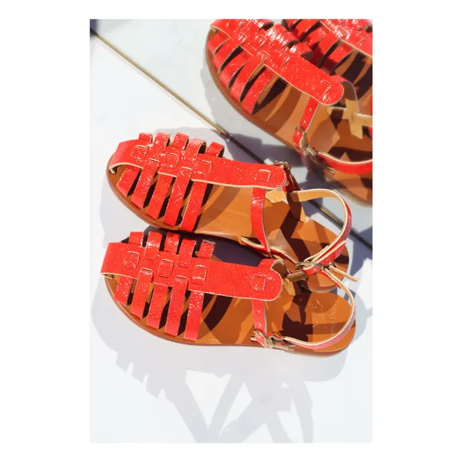 Fisherman Lipstick Sandalen | Rot