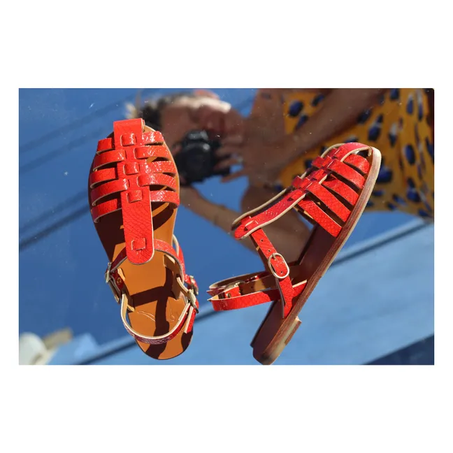 Fisherman Lipstick Sandalen | Rot