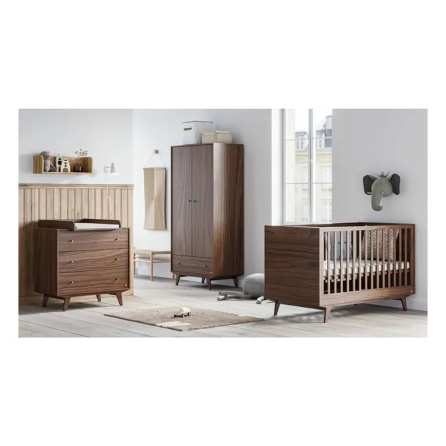 Cama evolutiva Mid II 70x140 | Walnut