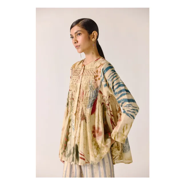 Frid Abstract blouse | Ecru
