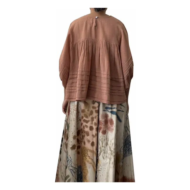 Leah Embroidered Blouse | Dusty Pink