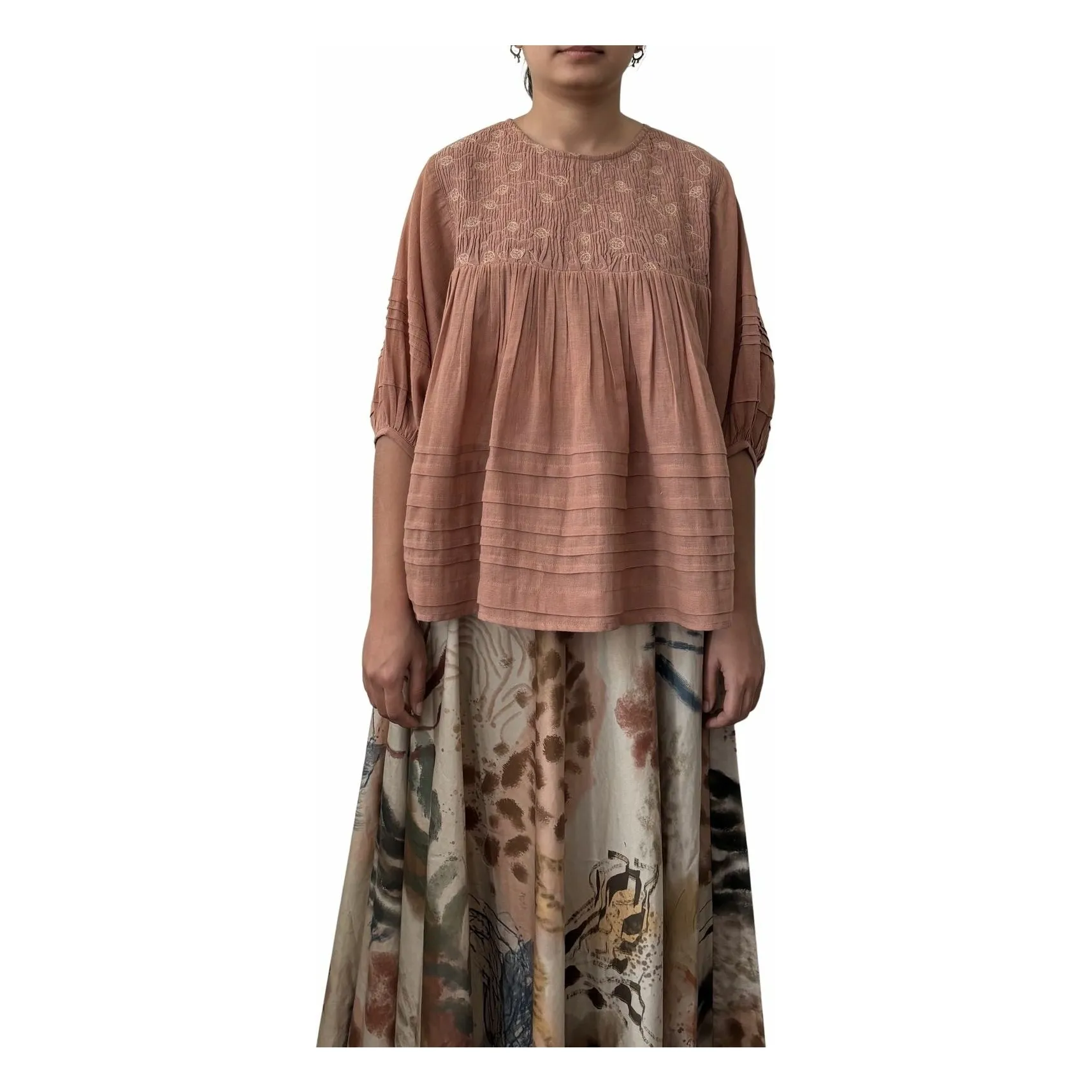 Cord Dusty Pink Leah Embroidered Blouse