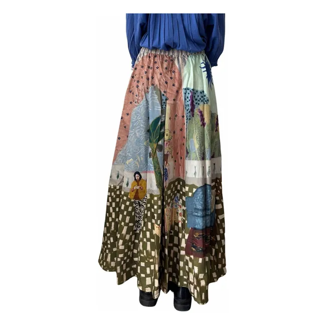 Circle Alice Rock Satin und Baumwolle | Altrosa