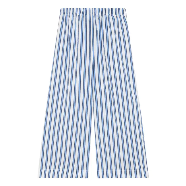Pantalon Rayé  | Bleu
