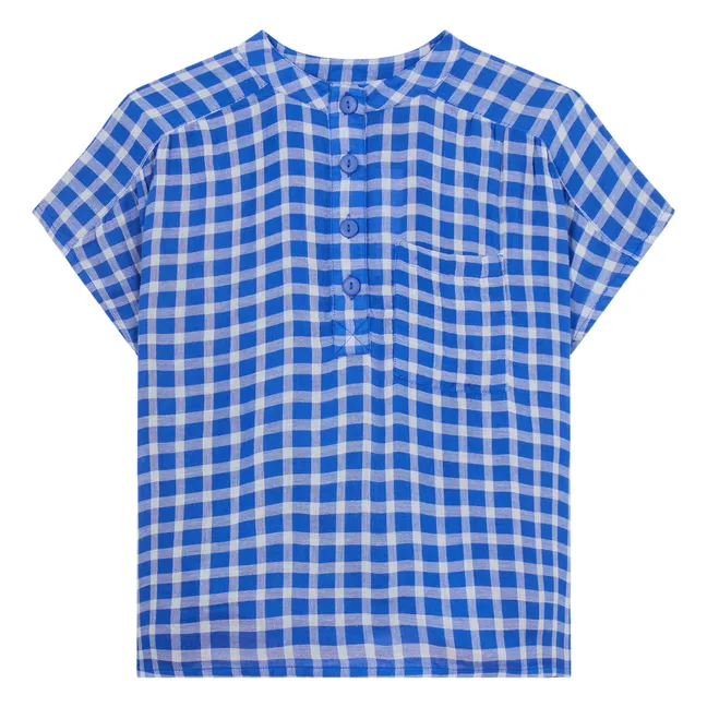 Blouse Feodera Double Gaze de Coton Bio | Bleu