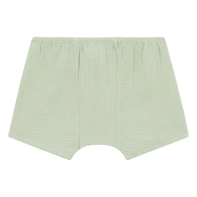 Pantaloncini in garza di cotone Izan | Verde militare
