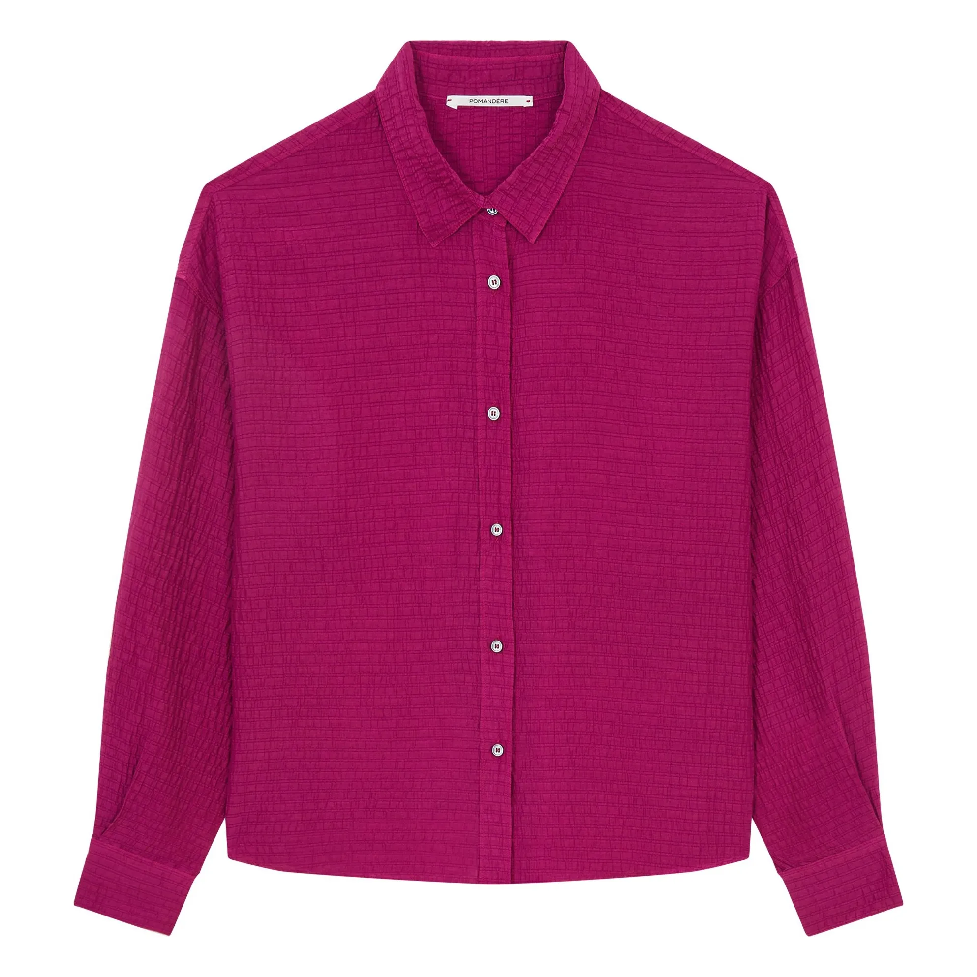 Pomandère Framboise Voile De Soie Coton Gaufré Shirt