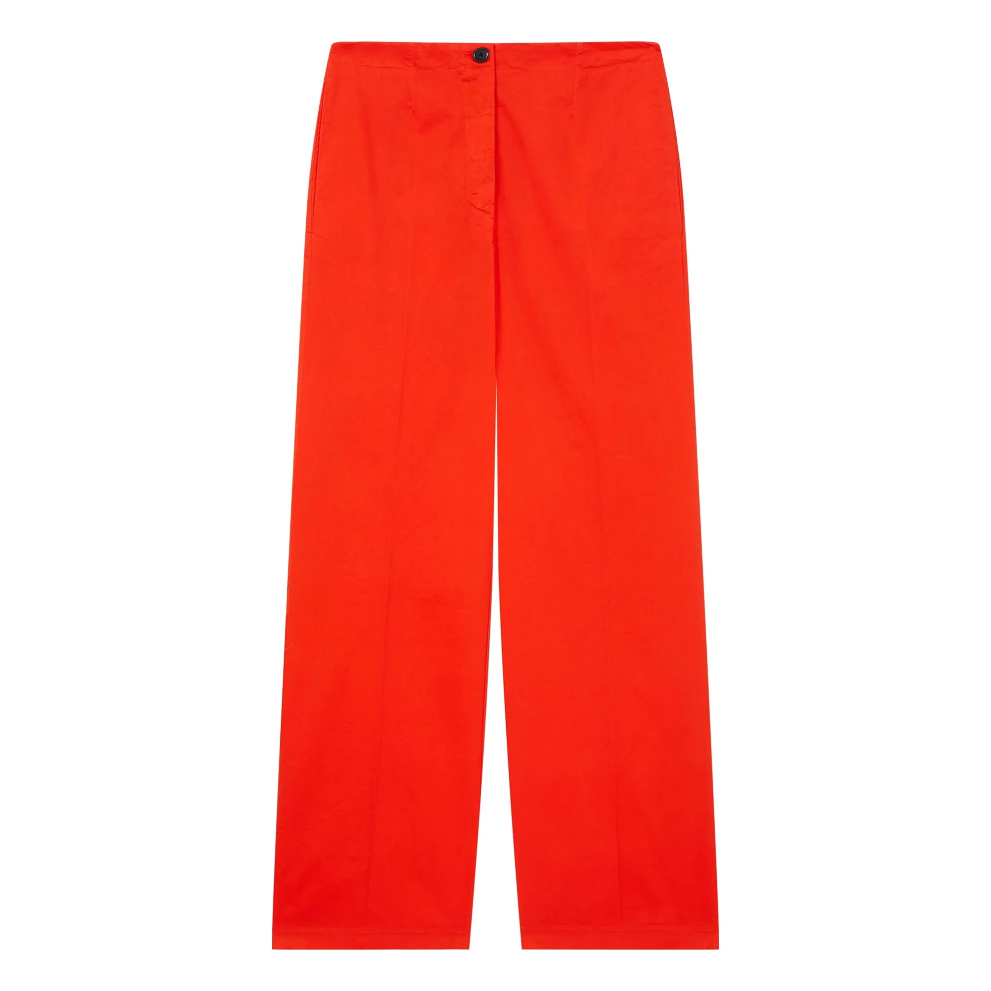 Pomandère Rouge Coquelicot Cotton Gabardine Pants
