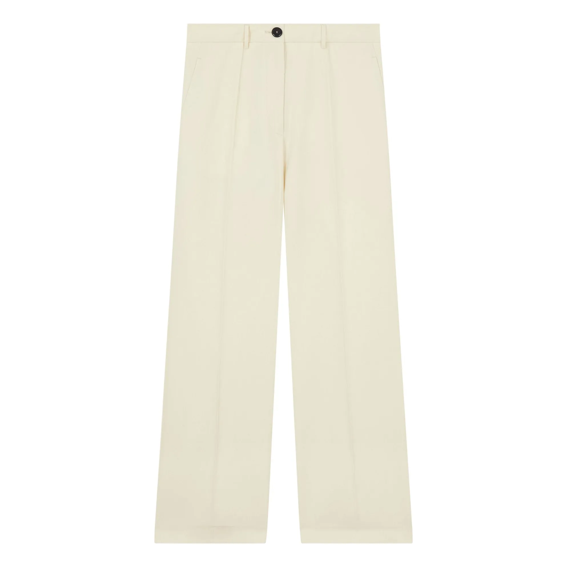 Pomandère Beige Cotton And Linen Pants
