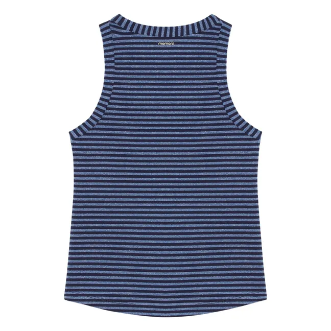 Camiseta de tirantes Genipa Rayas metalizadas | Azul