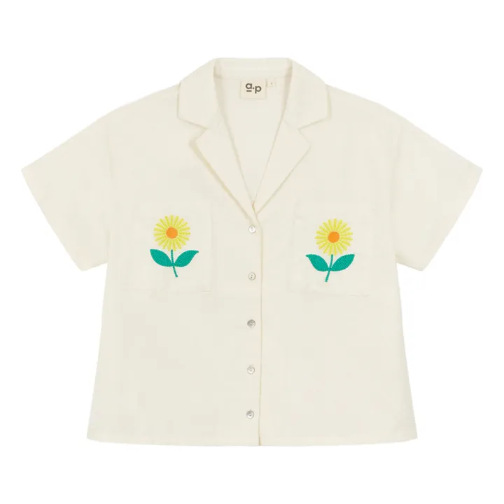 Camicia Fieke in voile de coton | Ecru- Immagine del prodotto n°0