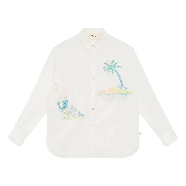 Camicia in Voile de Coton Faunelle | Ecru
