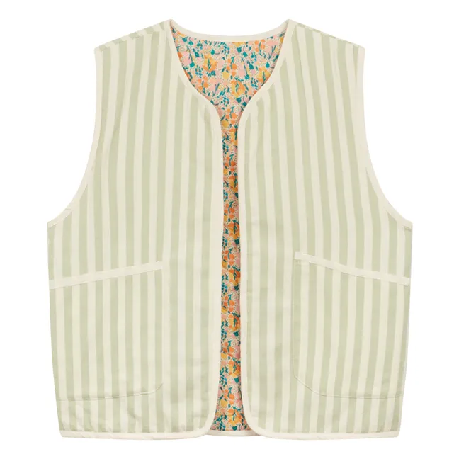 Fedeas Reversible Sleeveless Jacket | Sage